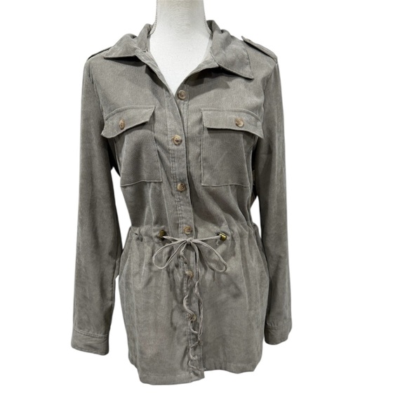 DAVI & DANI Southwestern Motif Lightweight Cord Utility Jacket - Picture 7 of 16